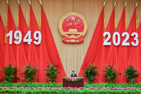 王沪宁出席国庆招待会并致辞
